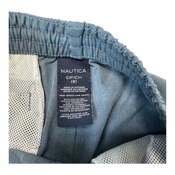 Nautica Boy's Blue Active Pull-On Shorts with Drawstring Waist Size 8 - Picture 7 of 9